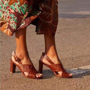 Sezane Maud Leather Slingback sandals 35 Size 5